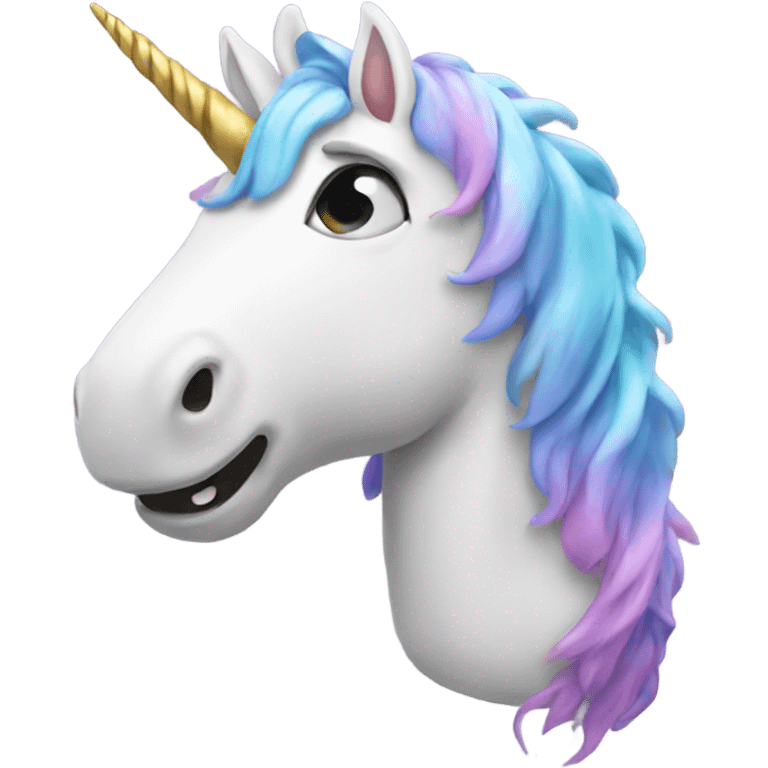 Unicorn pooping emoji