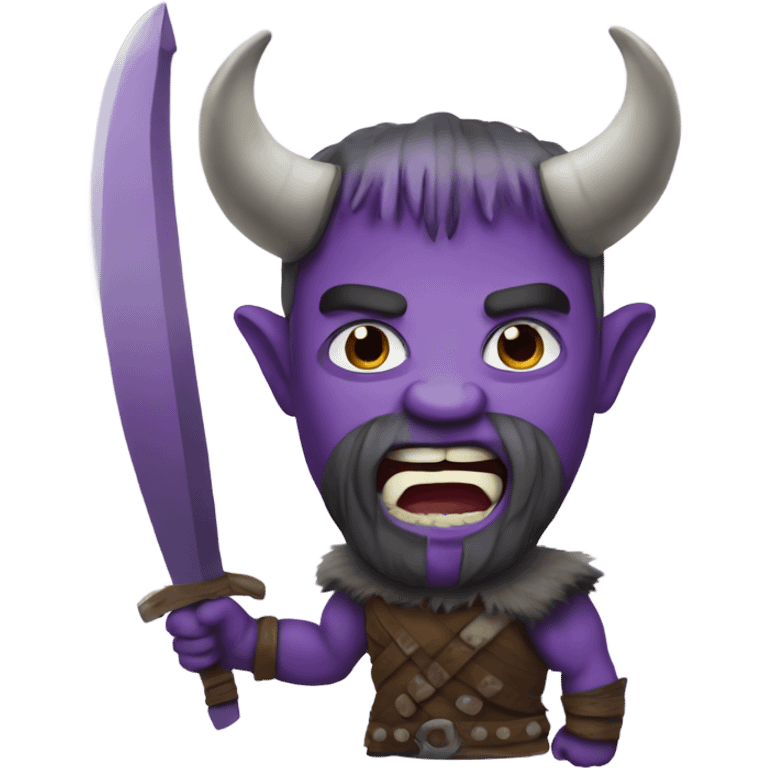 Viking purple people eater emoji