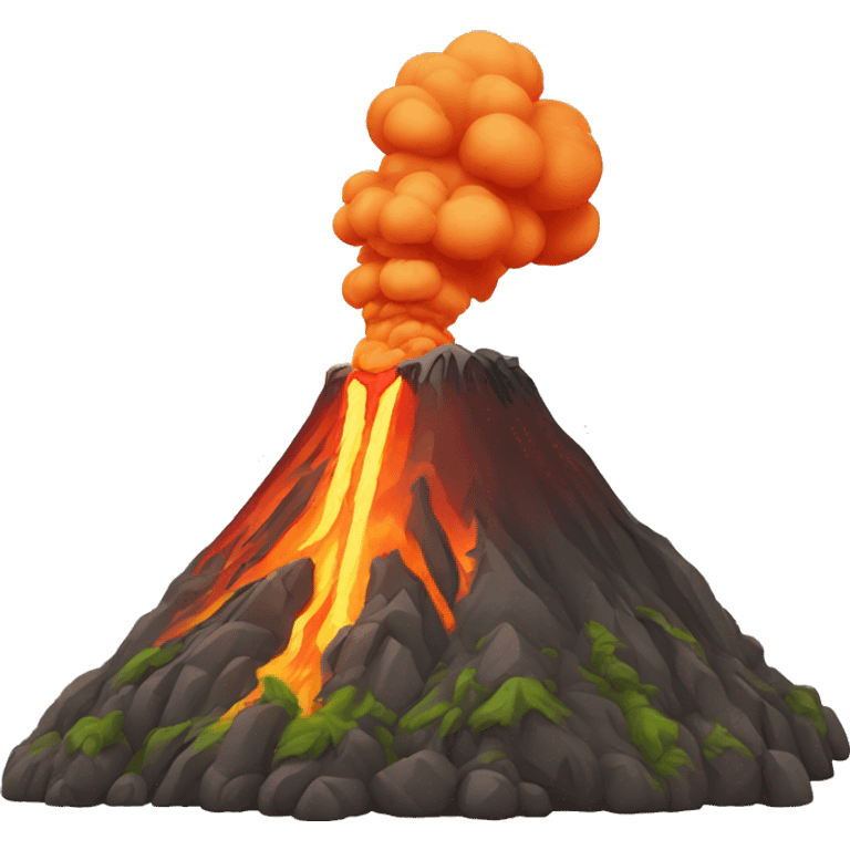 Volcano erupting emoji