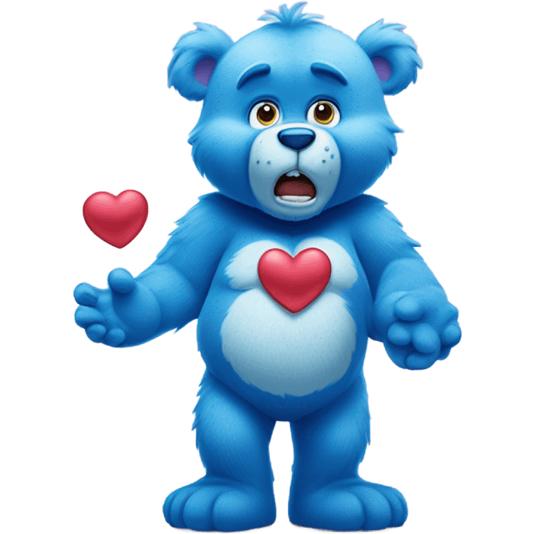 care bear blue angry emoji