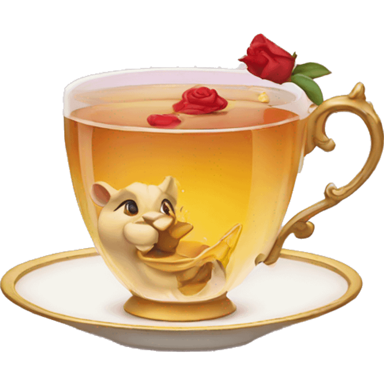 beauty and the beast tea emoji