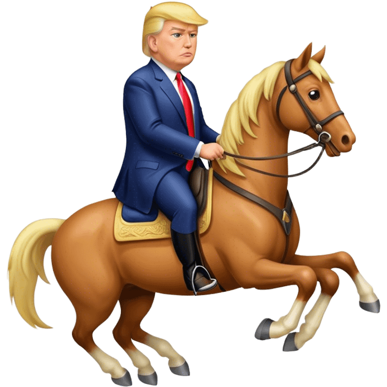 Trump on a horse emoji