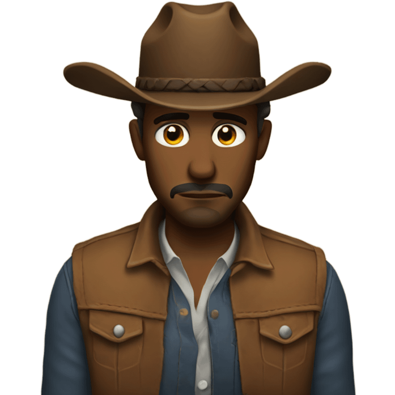 sad cowboy emoji