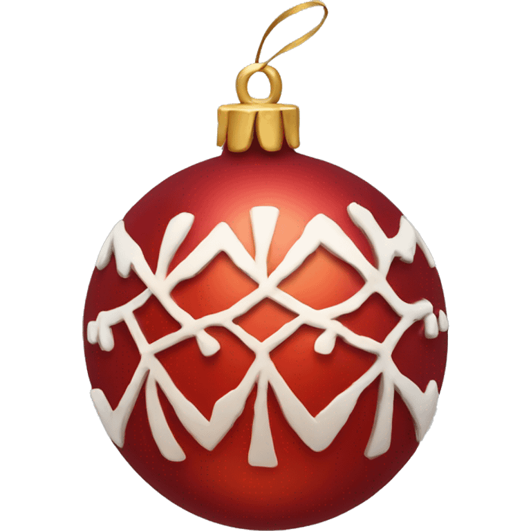 Red Christmas bauble emoji