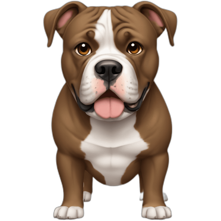 american bully dog ​​with brown face emoji