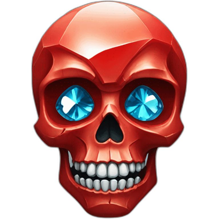 Red diamond skull emoji