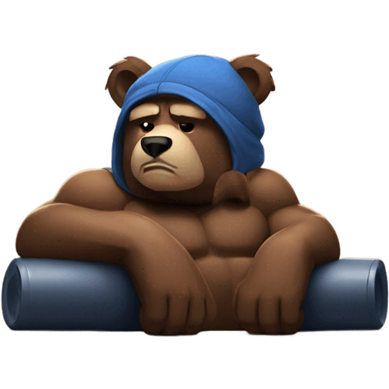 muscle bear resting emoji