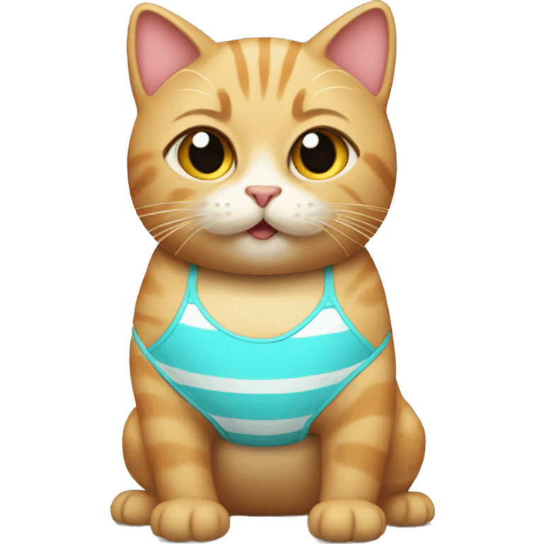 cat wearing a bathing suit emoji