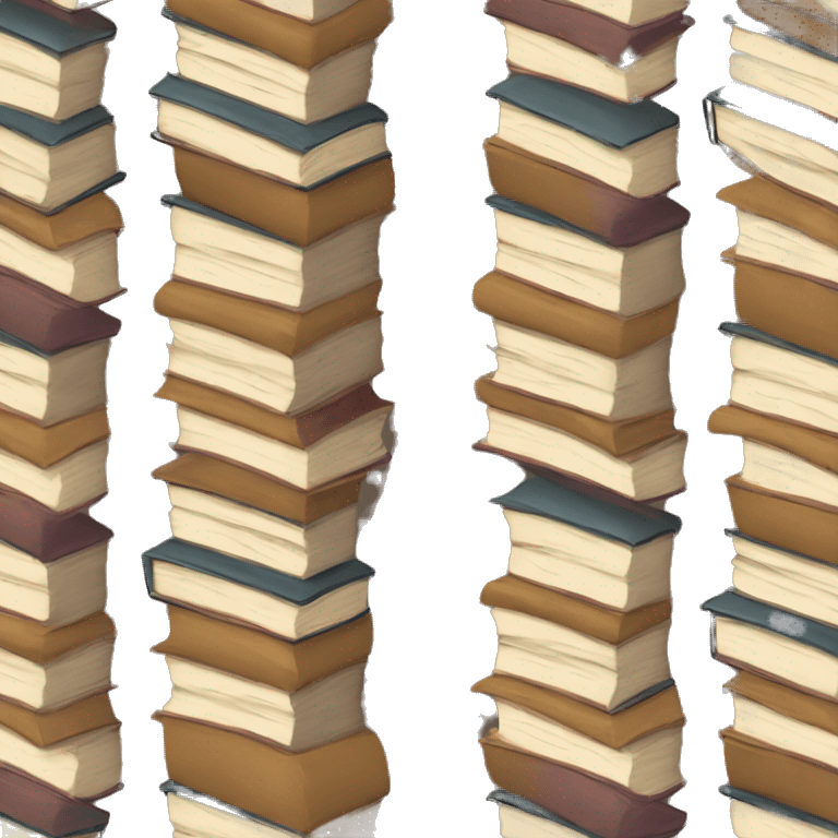 neutral stack of books emoji