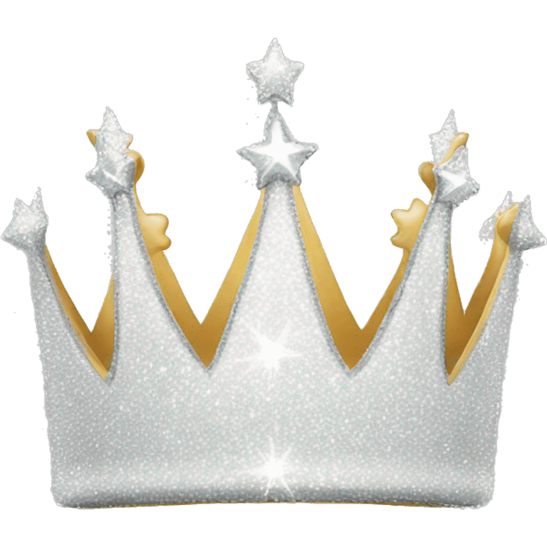 white sparkly crown emoji