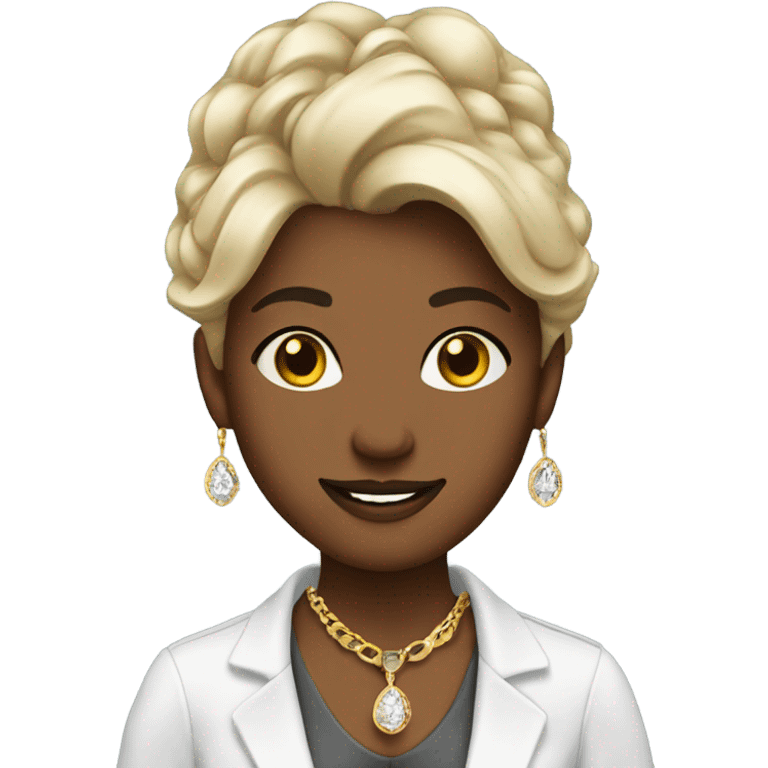 Boujee jewelry store worker  emoji