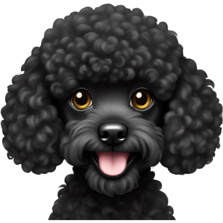 Black mini poodle emoji