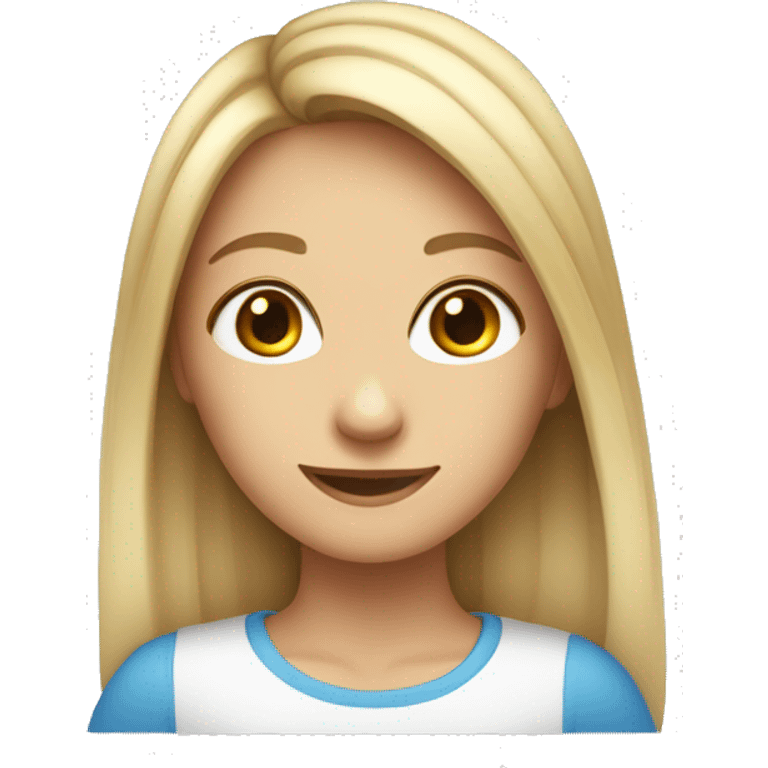 Here’s the translation:

"Draw a pretty girl with long hair, fair skin, no glasses, and a smiling face." emoji