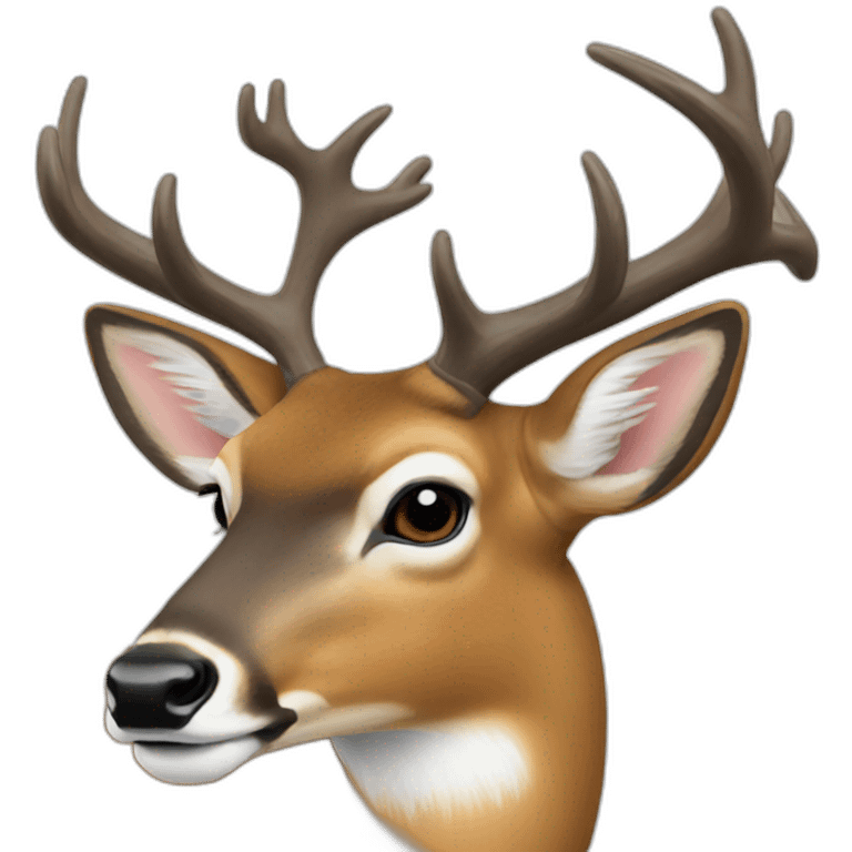 Whitetail deer emoji