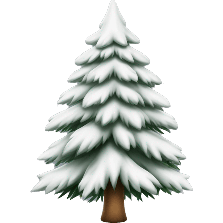  actual white fir christmas tree isolated.  emoji