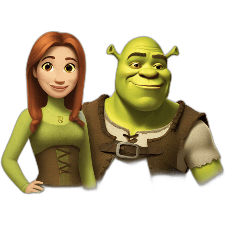 Shrek with fiona emoji