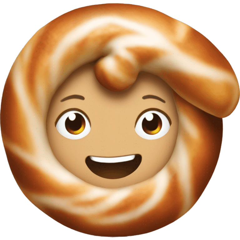 Vibeing autumn cinnamon roll  emoji