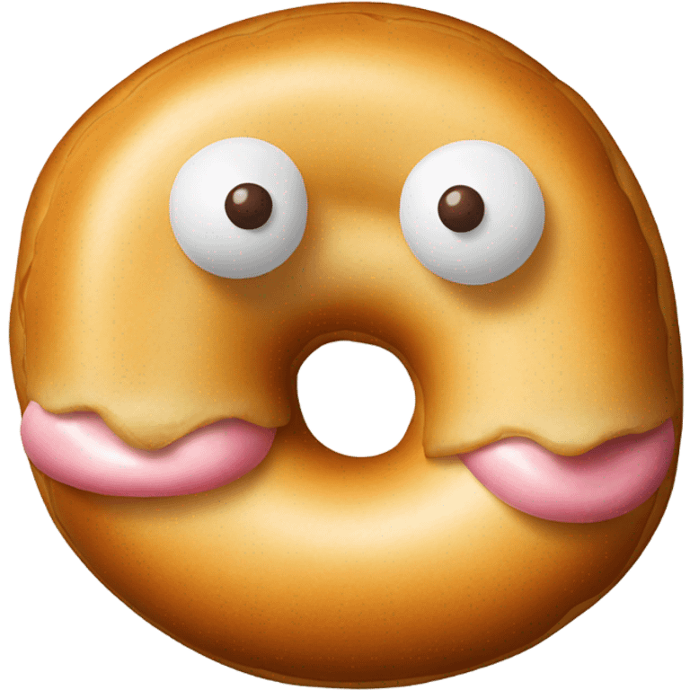 Hot dog in donut hole emoji