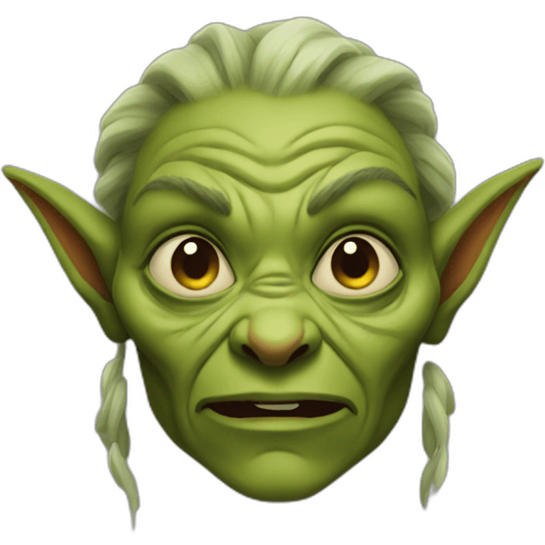 female goblin wrinkles evil emoji