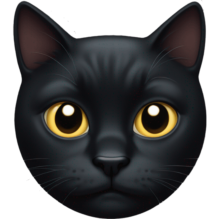 Unimpressed black cat emoji