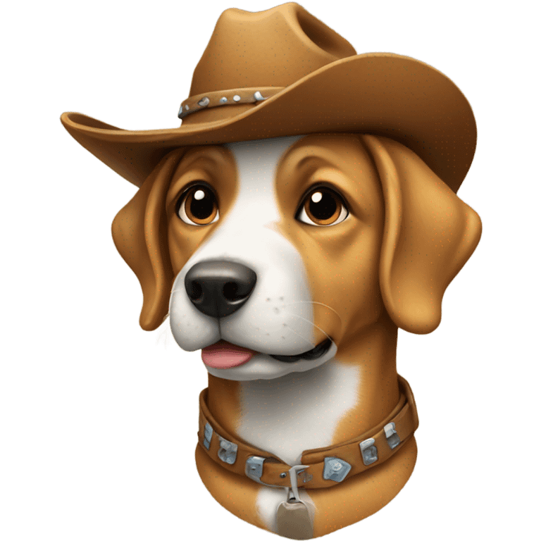 Dog wearing a cowboy hat  emoji