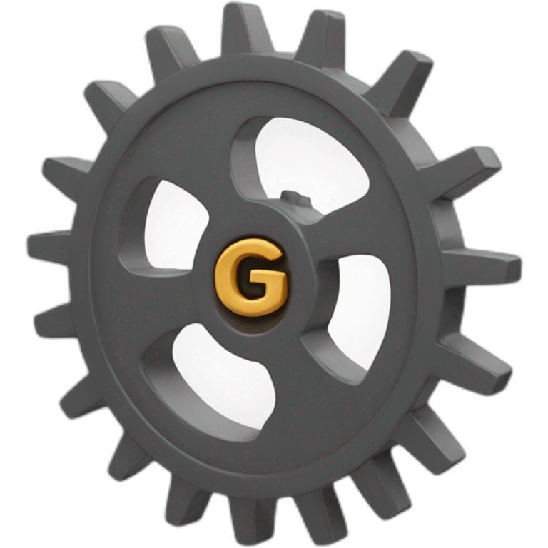 Spinning gears with the letters "G3D" emoji