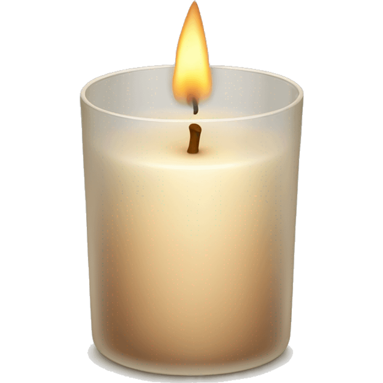 Candle in a powder-colored glass emoji