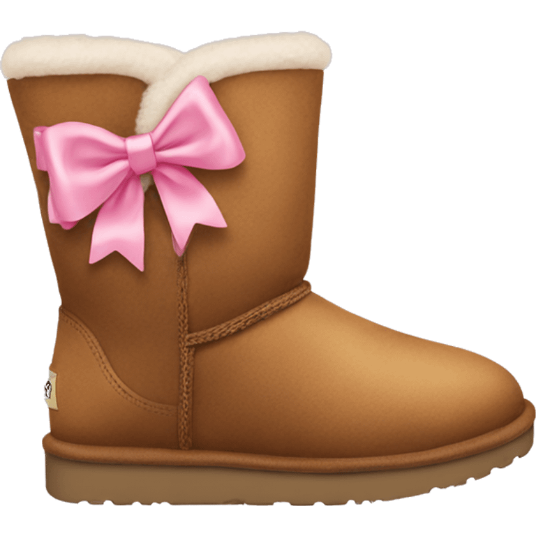 ugg boots with a pink bow emoji