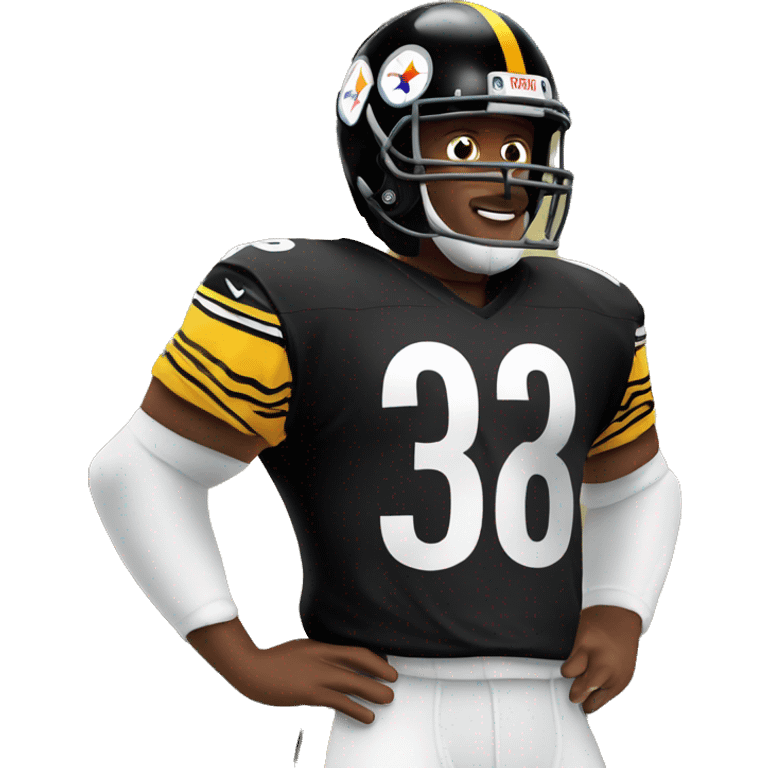 george Pickens, wearing Steelers jersey emoji