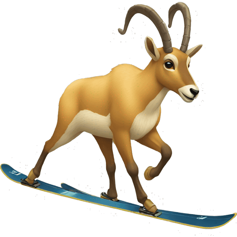 Chamois skiing emoji