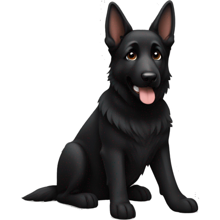 Black german shepherd emoji