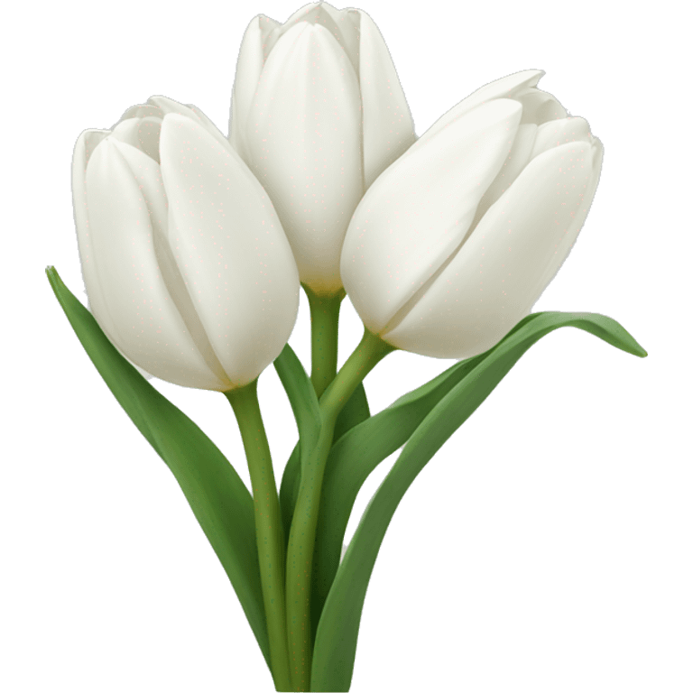 white tulips emoji