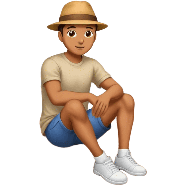 man sitting on roof emoji