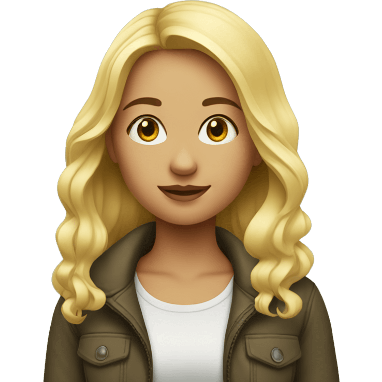 blonde girl outdoors portrait emoji