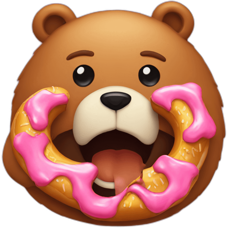 a-bear-eating-an-donnut emoji