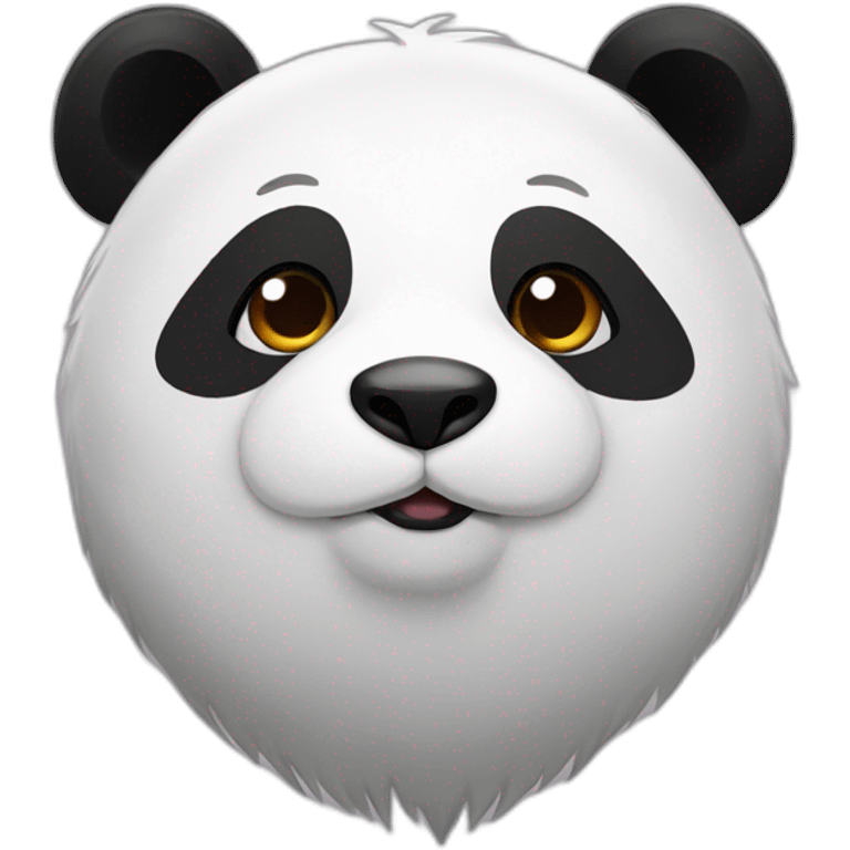 Panda sur panda roux emoji