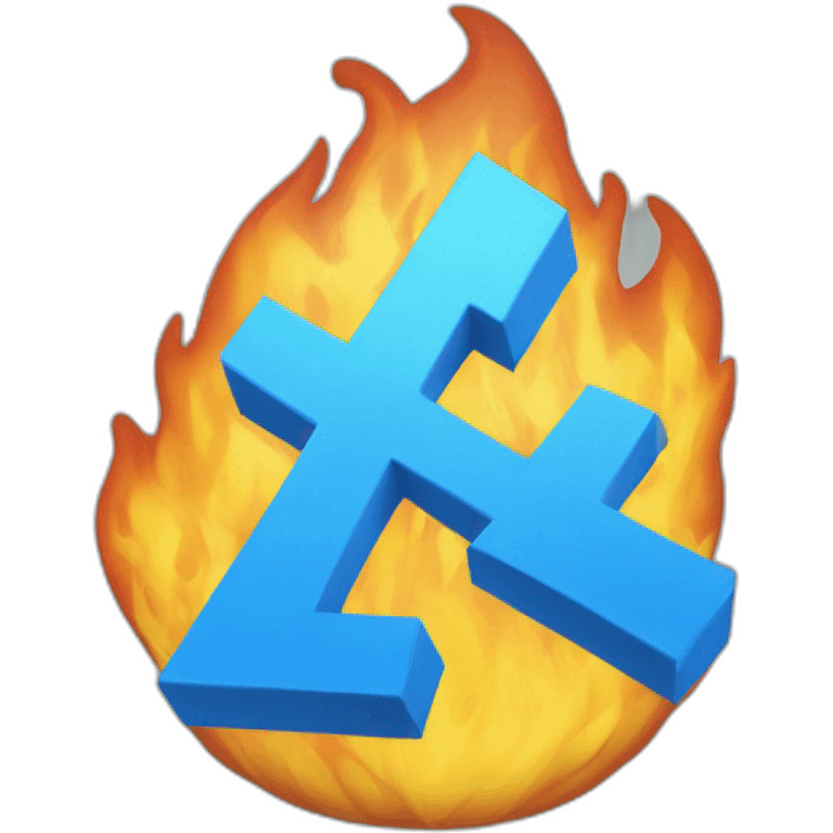 azure symbol on fire emoji