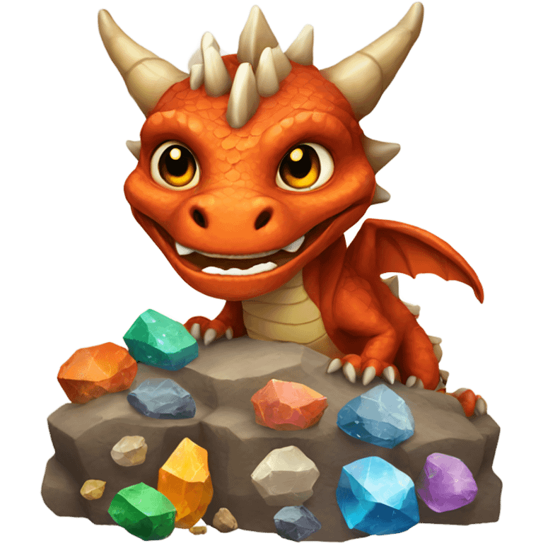 Dragon with minerals emoji