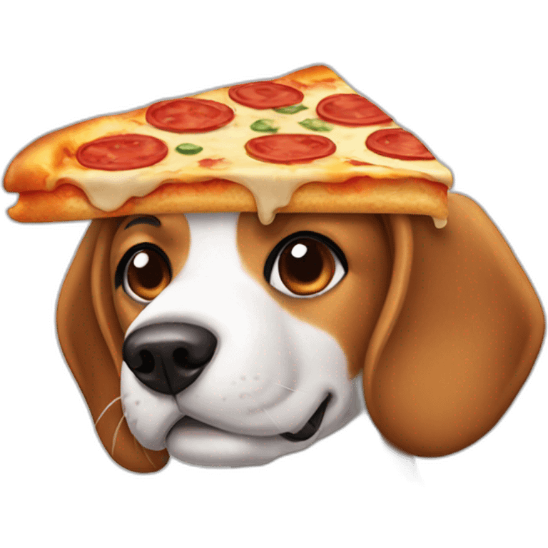 Beagle, Delivery, pizza emoji