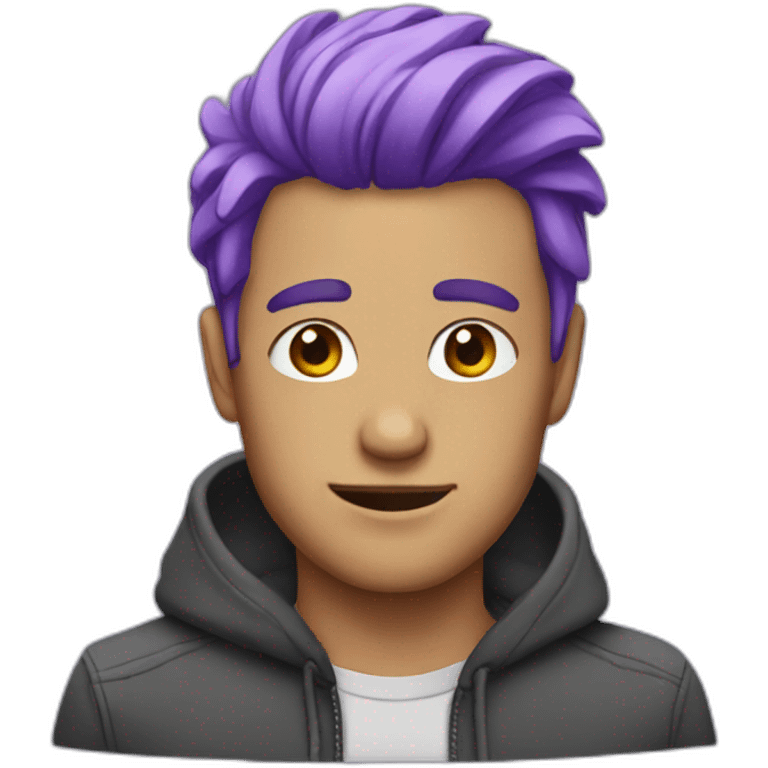 guy with purple hair emoji