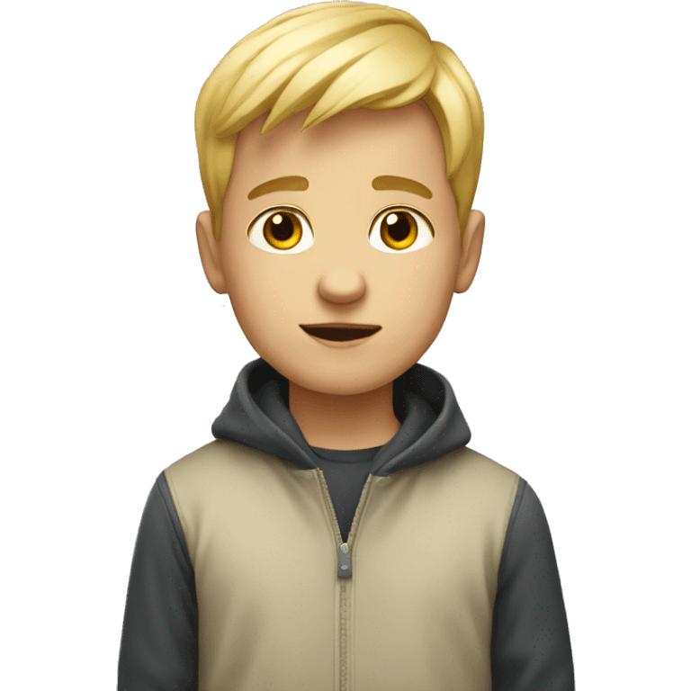 blonde boy portrait focused emoji