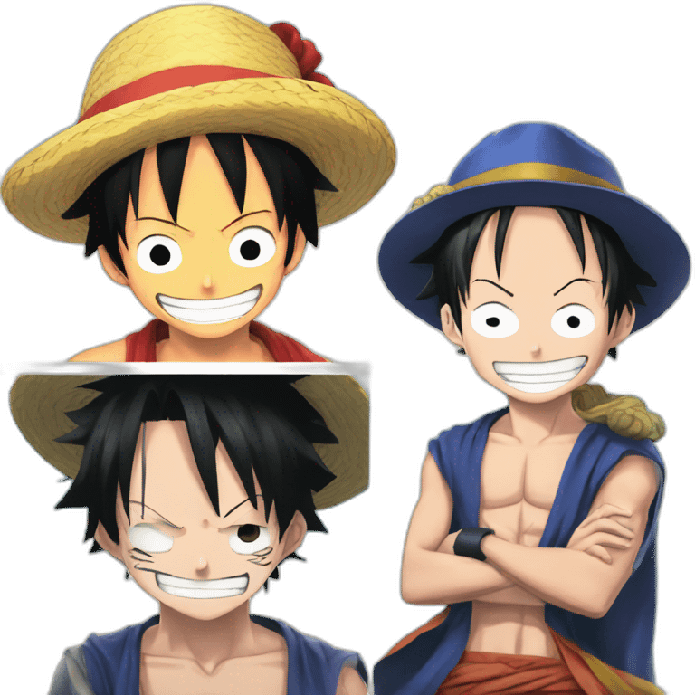 Luffy ace sabo one piece emoji