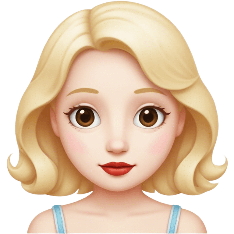 Cinematic Realistic Am√©lie Pop Culture Emoji, featuring a whimsical, charming portrayal inspired by the iconic French film rendered with delicate textures and nostalgic, soft lighting. emoji