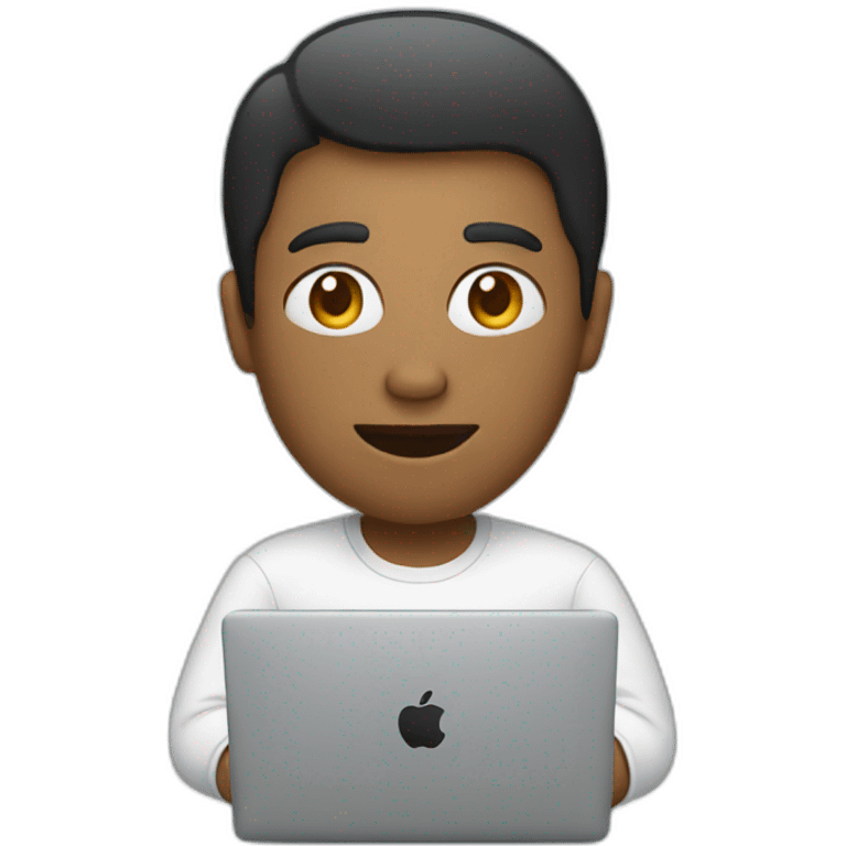 person with a macbook emoji