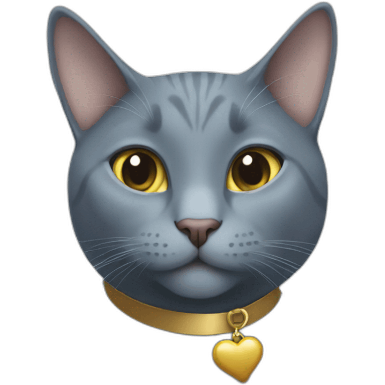 Russian blue cat celebrating emoji