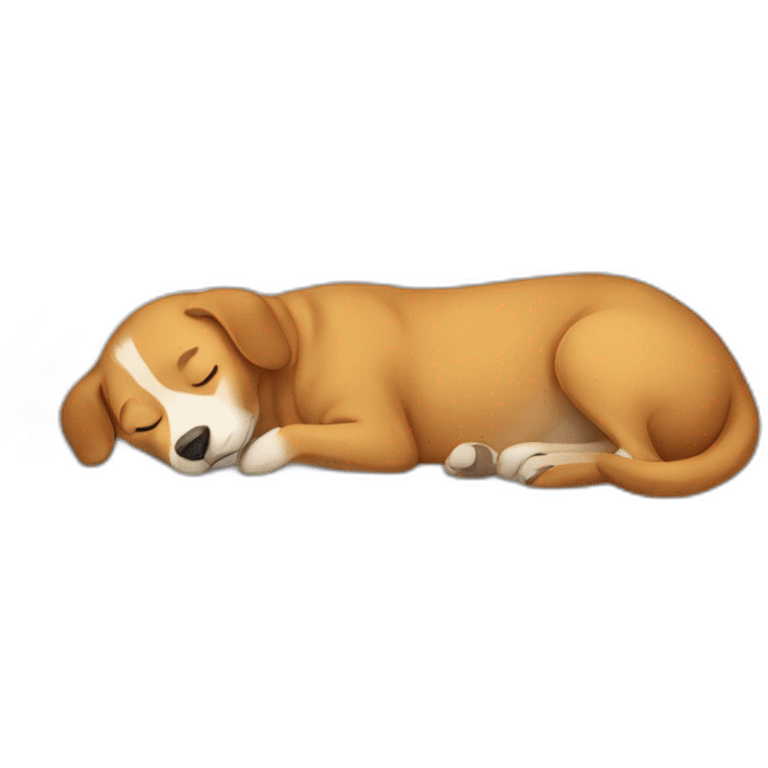 Dog sleeping like a human in a human bed emoji