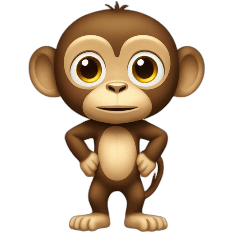 smart monkey full body emoji