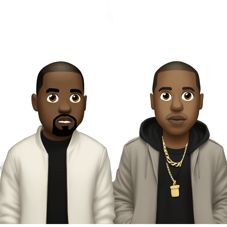 Kanye west and jay z at the Eiffel Tower  emoji