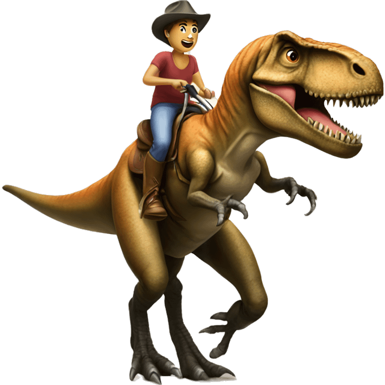 t-rex riding a hourse emoji