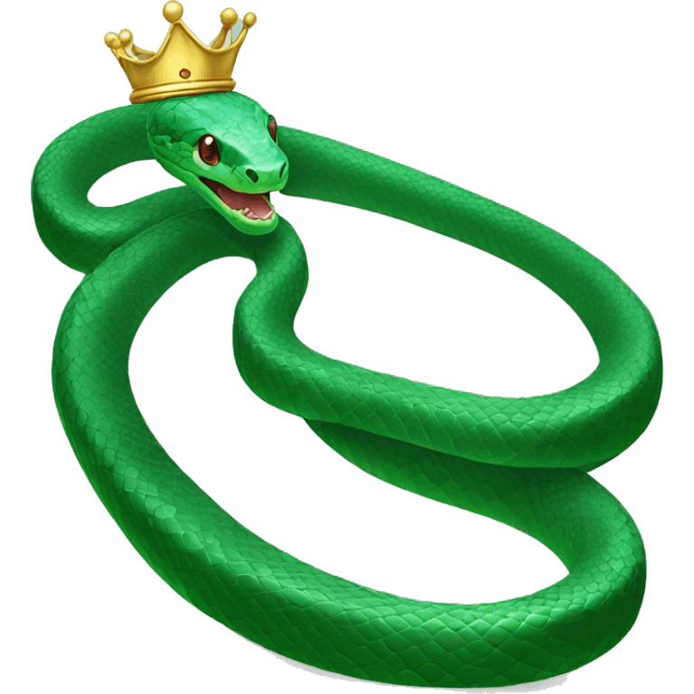 Emerald snake with a crown emoji